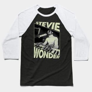 Retro Musical Vintage Wonder Mens Funny Baseball T-Shirt